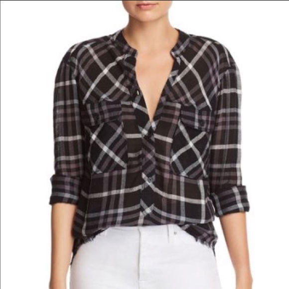 Rails Tops - Rails “Redding” Popover Frayed Hem Shirt